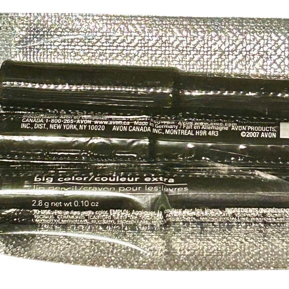 ~New/Sealed~ 3 Avon Big Color 👄 Lip Pencil in “Mauve Elegance” - Discontinued - Picture 2 of 5